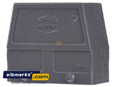 Back view Harting 19 30 016 0466 Plug case for industry connector
