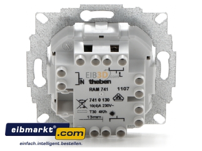 Back view Room temperature controller 5...30C RAM 741 Theben RAM 741
