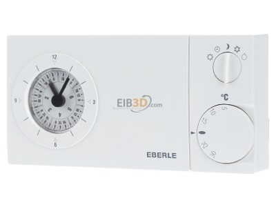 Front view Eberle easy 2 w Room clock thermostat 5...30C 
