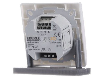 Back view Eberle FIT np 3F / wei Room clock thermostat 10...40C 
