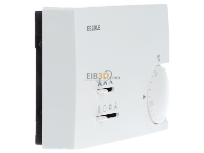 View on the left Eberle KLR-E 52722 Room clock thermostat 5...30C 
