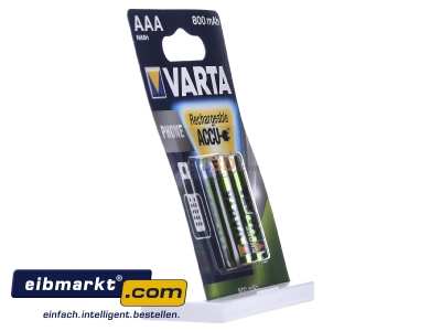 Ansicht links Varta Cons.Varta T398 Bli.2 Phone Akku AAA 1,2/800/NiMH,Bli.2 