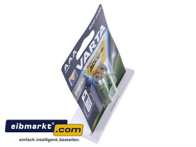 Ansicht oben links Varta Cons.Varta T398 Bli.2 Phone Akku AAA 1,2/800/NiMH,Bli.2 