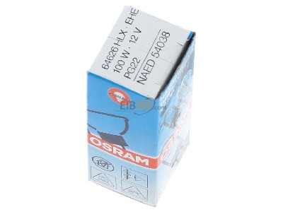 View top left Osram 64626 HLX Lamp for medical applications 100W 12V 
