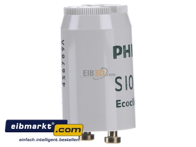 View on the left Philips Lampen S 10 Starter for CFL for fluorescent lamp
