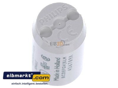 Top rear view Philips Lampen S 10 Starter for CFL for fluorescent lamp
