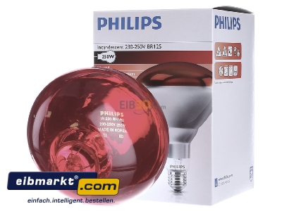Frontansicht Philips Lampen 57521025 Infrarot-Heizstrahler 230-250V E27 IR 250 RH