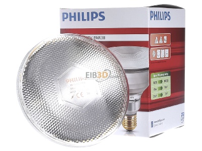 Frontansicht Philips Licht IR 100 C PAR38 240V Infrarot-Heizstrahler 100W E27 