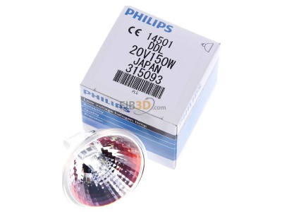 View up front Philips Licht 14501 Studio/projection/photo lamp 150W 20V 
