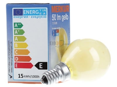 Ansicht links Scharnberger+Has. 40262 Scharnberger+Has. Tropfenlampe 45x75mm E14 230V 15W gelb 