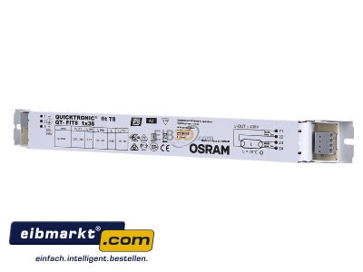Front view Osram QT-FIT8 1X36/220-240 Electronic ballast 1x32...36W - 
