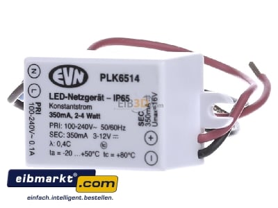 Front view EVN Elektro PLK6514 P-LED Netzgert IP65 350mA 1-4W 

