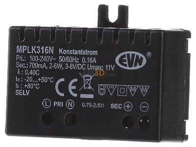 Front view EVN MPLK316N LED driver 
