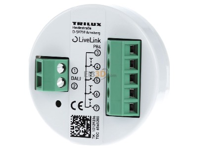 Front view Trilux LiveLink DALI PB4 Tracer dimmer/IR-controller 
