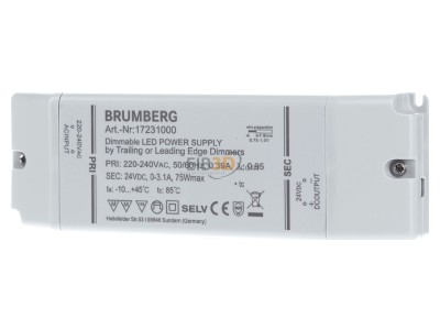 Front view Brumberg 17231000 LED driver 
