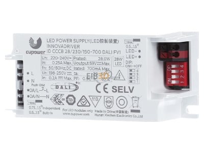 Front view Houben CUPOID CCCB 28 LED driver
