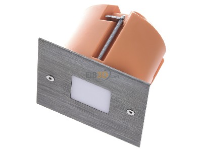 View up front Brumberg P3930WW LED wall light with power LED 1W, stainless steel, recessed mounting, P3930 warm white

