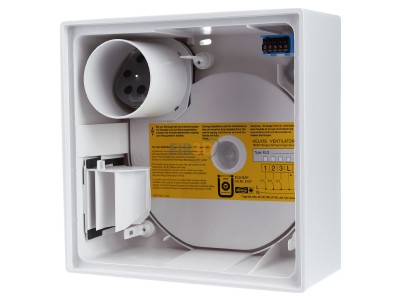 Front view Helios ELS-GAP Ventilator housing for inlying bathrooms 
