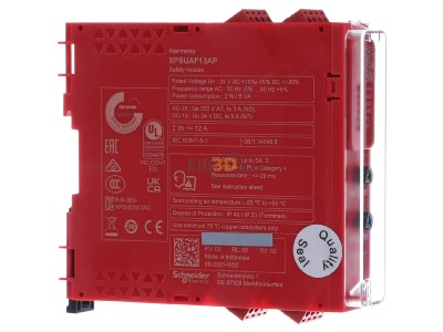 View on the left Schneider Electric XPSUAF13AP Safety relay 24V AC/DC 
