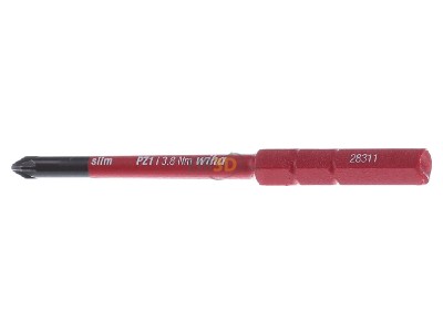 Frontansicht Wiha 2831-12 PZ 1x75 Pozidriv Schraubendreher SoftFinish electric 