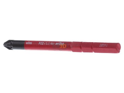 Frontansicht Wiha 2831-12 PZ 2x75 Pozidriv Schraubendreher SoftFinish electric 