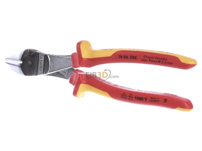 Front view Knipex-Werk 74 06 200 Diagonal cutting plier 200mm 
