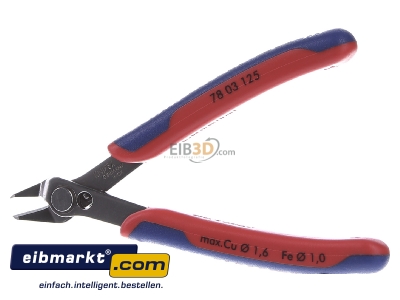 Front view Knipex-Werk 78 03 125 Diagonal cutting nipper 125mm
