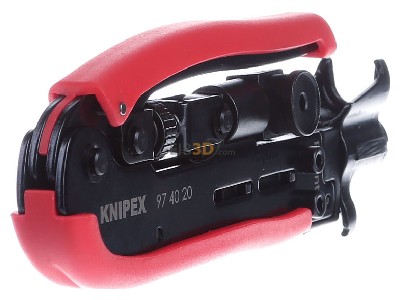 Ansicht links Knipex 97 40 20 SB Kompressionswerkzeug f.Koax Stecker 175mm 