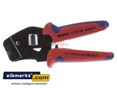 Frontansicht Knipex-Werk 97 53 08 SB Crimpzange f.Aderendh. 190mm 