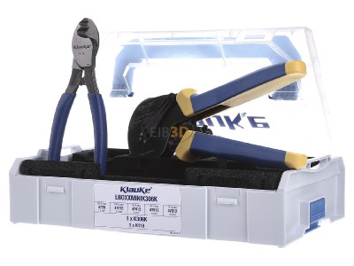 Front view Klauke LBOXXMINIK306K Tool set Plastic box 
