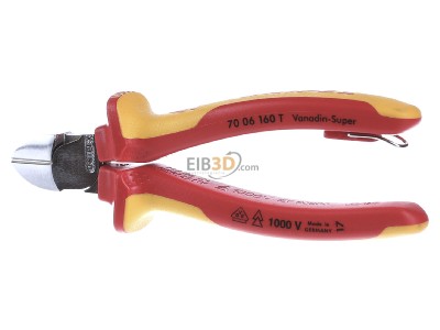 Front view Knipex 70 06 160 T Diagonal cutting plier 160mm 
