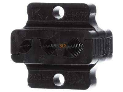 Front view Klauke AE5072 Square compression insert tool insert 
