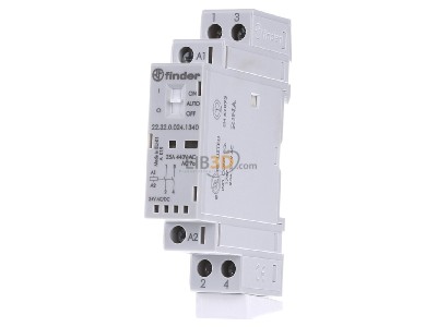 Front view Finder 22.32.0.024.1340 Installation contactor 24VAC/DC 
