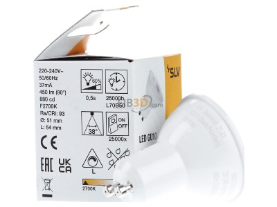 View on the left SLV 1005076 LED-lamp/Multi-LED 220...240V GU10 white 
