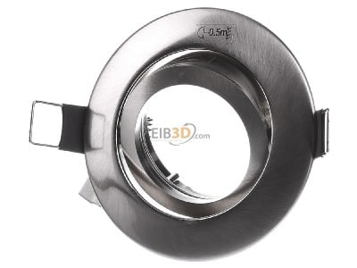 Front view Brumberg 1963.15 LV recessed downlight GX5.3 50W nickel-matt, 
