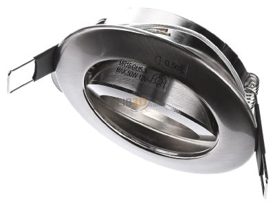 View up front Brumberg 1963.15 LV recessed downlight GX5.3 50W nickel-matt, 
