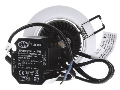 Ansicht hinten EVN PC20N60102 P-LED Deckeneinbauleuchte 3000K 230V rund ws 