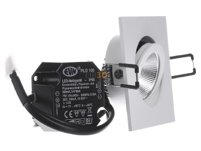 Ansicht links EVN PC24N60102 P-LED Deckeneinbauleuchte 3000K 230V quad.ws 