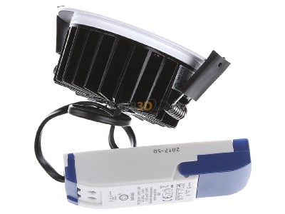 Ansicht oben hinten EVN L44100140 ws LED-Deckeneinbauleuchte 4000K 350mA IP44 