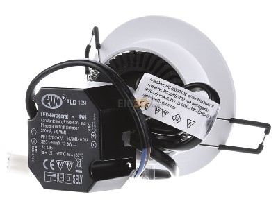 Ansicht hinten EVN PC20N90102 ws LED-Deckeneinbauleuchte 3000K 230V IP20 