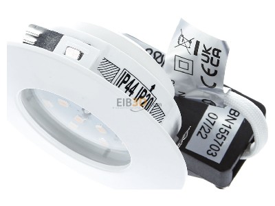 Ansicht oben vorne Briloner 7204-016 LED-Einbauspot IP44 wei 