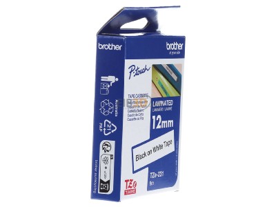 View on the left Brother TZe-231 Labelling tape 12mm white / black 

