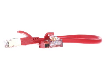 Front view Wantec 7157 rt 0,25m Patch cord 0,25m 
