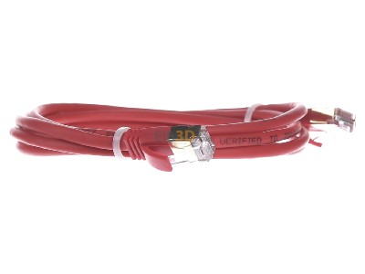 Ansicht links Wantec 7160 rt 1,5m SSTP-Patchkabel Cat.6A rt 1,5m Steck. 4mm 