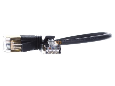 Front view Wantec 7199 sw 0,25m Patch cord 0,25m 
