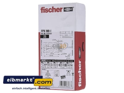 Frontansicht Fischer Deutschl. 519022 Porenbetonanker FPX M 8 I