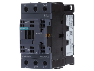 Frontansicht Siemens 3RT2037-3AL20 Schtz 30kW/400V, 1S+1 