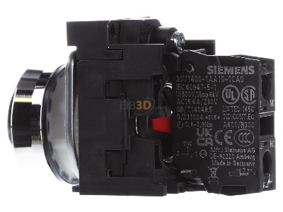 View on the right Siemens 3SU1150-0AB20-1CA0 Complete push button red 
