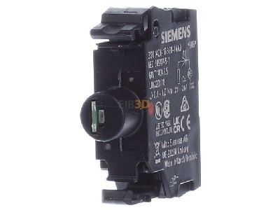 Back view Siemens 3SU1401-1BB20-1AA0 Lamp holder for indicator light red 
