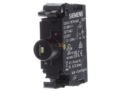 Back view Siemens 3SU1401-1BB30-1AA0 Lamp holder for indicator light yellow 
